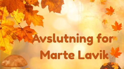 Avslutning for Marte Lavik