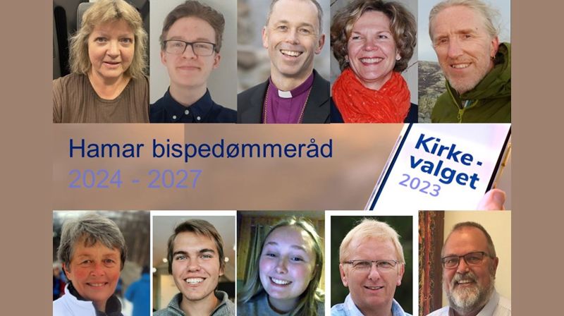 Disse ti skal styre Den norske kirke i Hamar bispedømme i perioden 2024-2027
