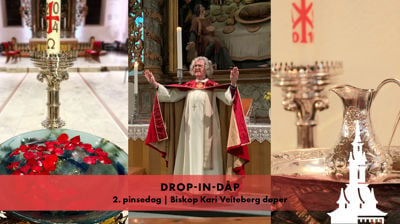Drop-in-dåp med biskop Kari Veiteberg