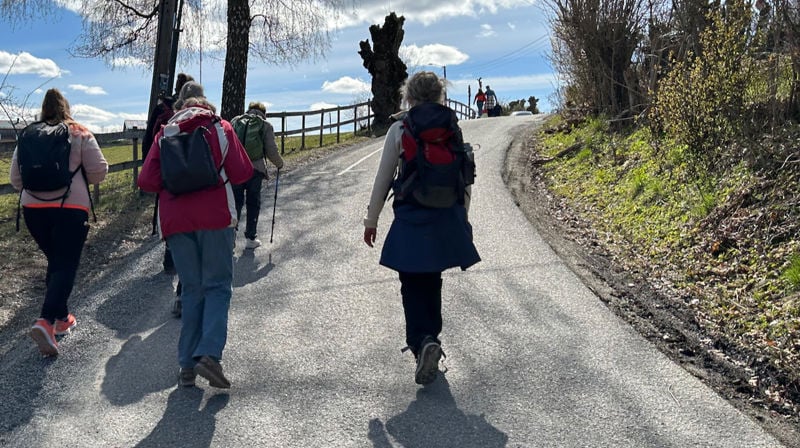 Pilegrimer i Skustadgata fra en tidligere vandring. (Foto: Knut Lundby).