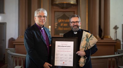 Roger Jensen får Olavstipendet for 2027. Foto: Hans Jakob Heimvoll / Den norske kirke.