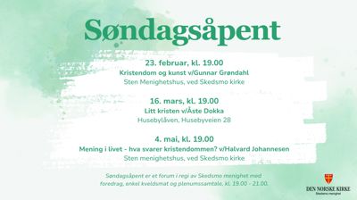 Søndagsåpent - våren 2025