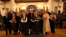 Rekordmange par giftet seg på valentinsdagen i 2025, blant annet Marte og Christoffer i Ullern kirke i Oslo. Foto: Den norske kirke.