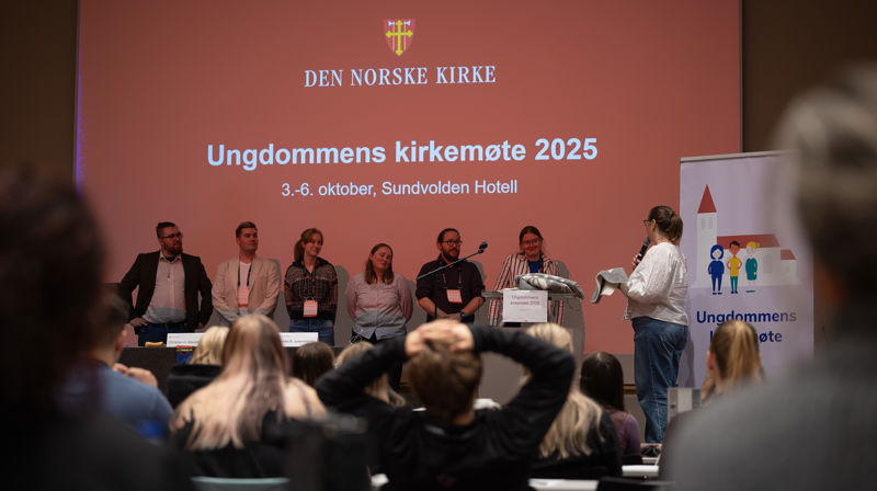 Deltakare på Ungdommens kyrkjemøte 2025.