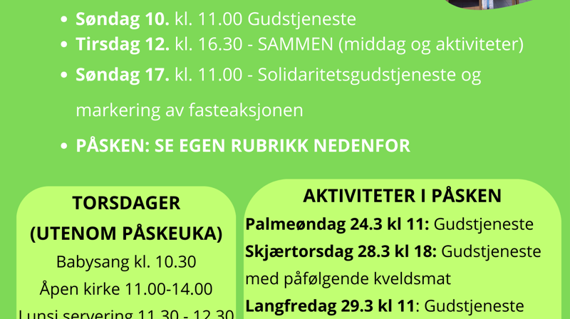 Aktiviteter i Haugerud i mars
