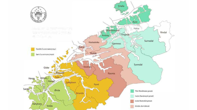 Frå 1. januar 2025 blir Indre Romsdal og Molde domprosti slått saman til eitt prosti.