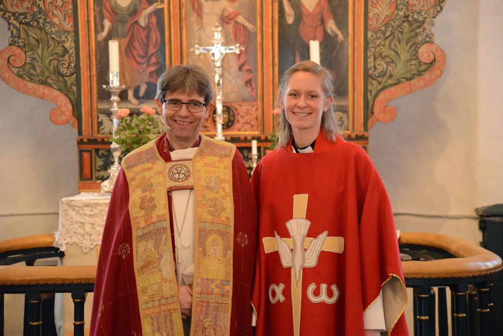 Kristin Heskje og biskop Stein Reinertsen