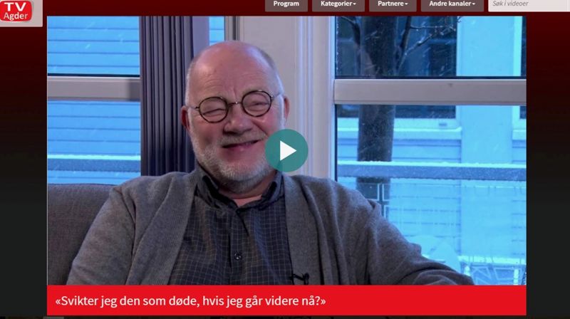 Svein Birger Schøgren under et intervju med TV Agder tidligere i år.