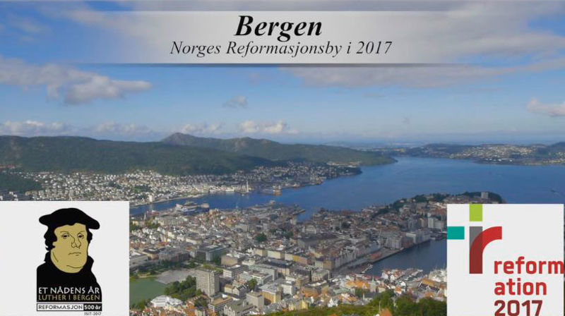 Bergen er del av eit netteverk på 68 reformasjonsbyar (foto frå video om Reformasjonsbyen Bergen)