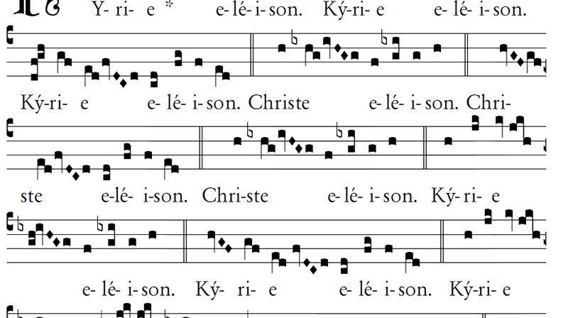 Gregoriansk melodi i kvadratnotasjon
