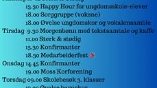 Skjermdump fra facebooksiden til Jeløy menighet