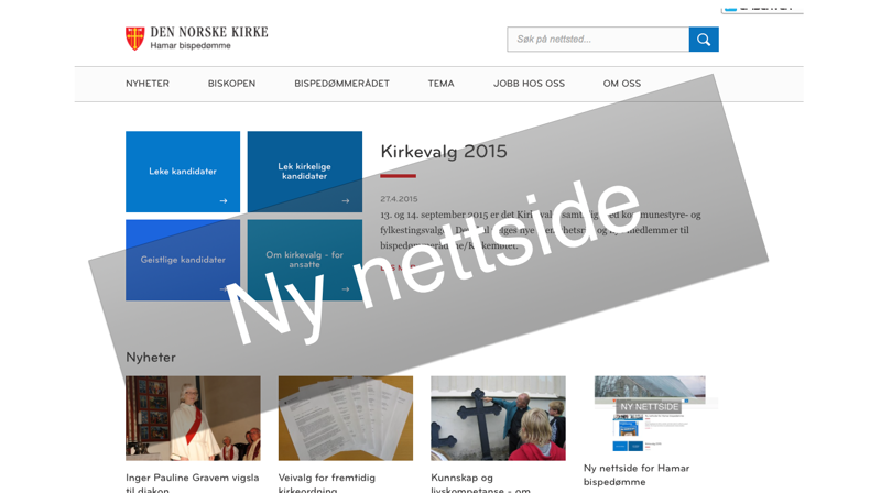Ny nettside for Hamar bispedømme