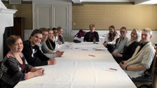 Møte i det nyvalgte ungdomsrådet, sammen med biskop Solveig Fiske