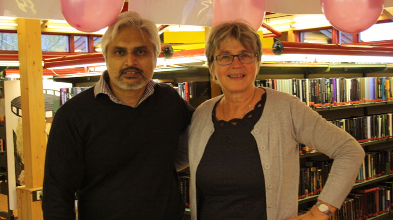 Flyktningkonsulent Faisal Hashmi og diakon Birthe Øverby er gode samarbeidspartnere. Foto: Sissel J. Frøhaug