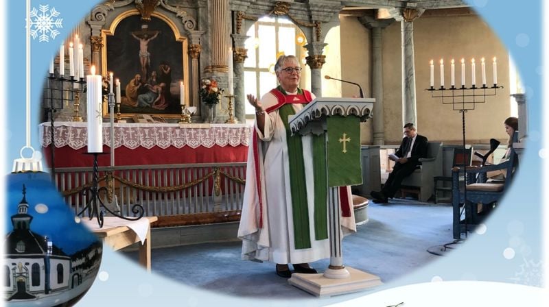 Biskopen holder gudstjeneste i Sør-Fron kirke. Foto: Jorun Vang. Montasje: Ida Kolsrud