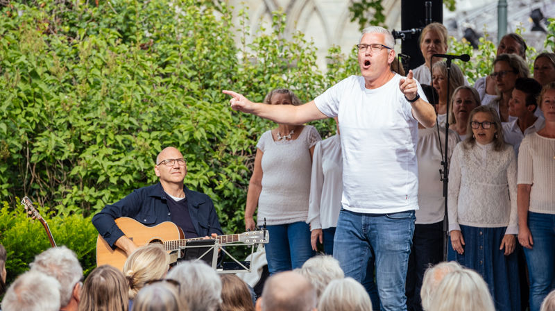 Leif Ingvald Skaug og Gospel Explotion faste og populære gjester i Kirkehagen.