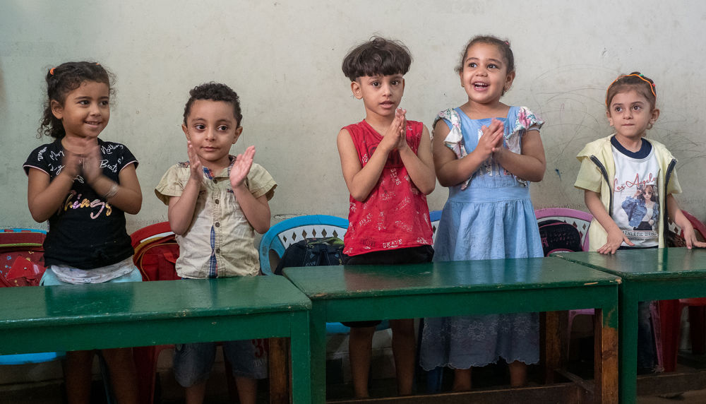 En gruppe fra Stefanusbarna i Kairo har trosopplæring