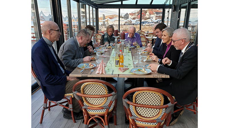 Biskopen møtte ordfører og administrativ ledelse i Flatanger. (Foto: Inge Torset)