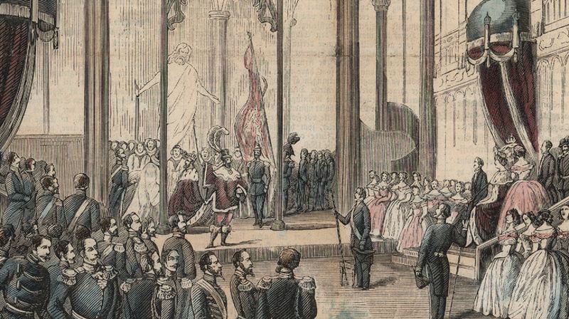 Illustrasjon i forbindelse med kroningen i 1860