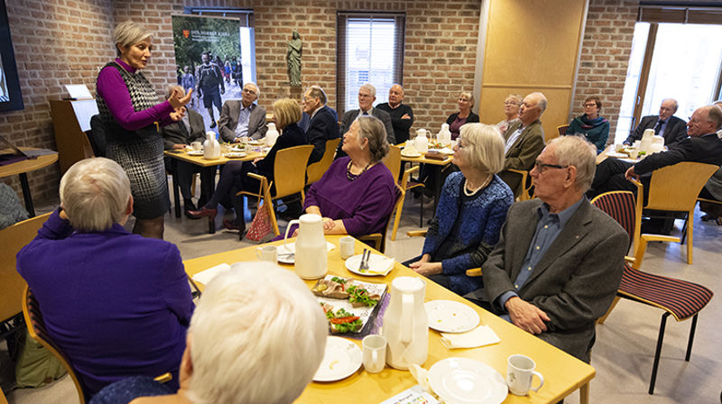 Biskop Herborg oppsummerte året som har gått sammen med de pensjonerte prestene i bispedømmet. (Foto: Magne Vik Bjørkøy)