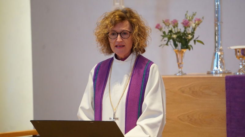 Biskop Kari talte til menighetsrådene i bispedømmet i Nordstrand kirke.