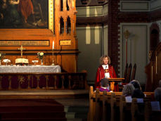 Biskop Kari Veiteberg holder preken i Sagene kirke. Foto: TB