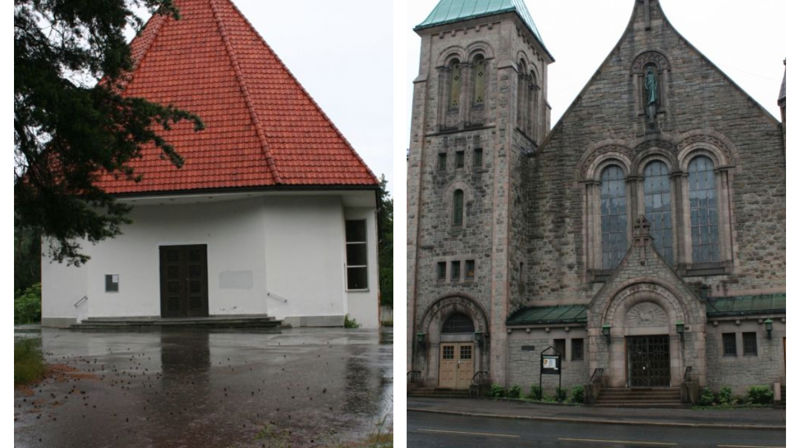 Visitas: Neste uke er kommer biskop Kari Veiteberg på besøk til Bygdøy (til venstre ) og Frogner kirke. Foto: kirkesøk.no