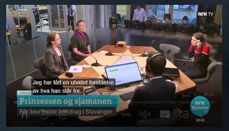 Anne Lise Ådnøy forklarte avgjørelsen sin i de fleste store mediene i går, blant annet i Dagsnytt 18. Foto: Skjermdump fra NRK