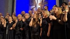 Sandnes gospelkor var med på Gospelgalla i Gand kirke fredag kveld.