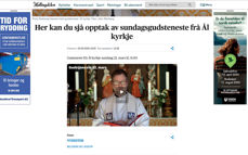 Sveinung Hansen er til daglig prost i Hallingdal. Det betyr at han leder prestene i området. (Skjermdump fra Hallingdølen.no)