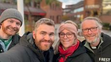 Et bra team i Horten! Anders Ottersen (f.v.), diakon i Horten kirkelige fellesråd, Christian Dag Nilsen, sokneprest i Borre, Lise Horn, kapellan i Horten, og Frode Magnar Andersen, sokneprest i Horten. Foto: Christian Dag Nilsen