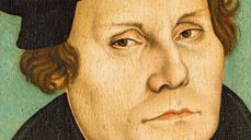 Portrett av Martin Luther, malt av Lucas Cranach, Lutherhaus Wittenberg