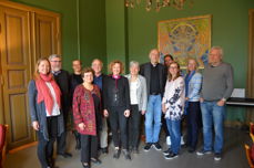 Biskop Veiteberg inviterte Jean Zaru og representanter for Kvekersamfunnet i Norge til lunsj. Med på samlingen var også representanter for menigheter i bispedømmet som har venndskapsbånd til menigheter i Palestina.  