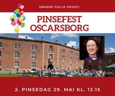 Synstolkning: bilde av biskop Kari Mangrud Alvsvåg og Oscarsborg festning.