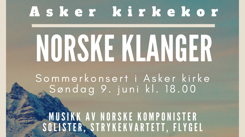 Sommerkonsert Asker kirkekor 9. juni