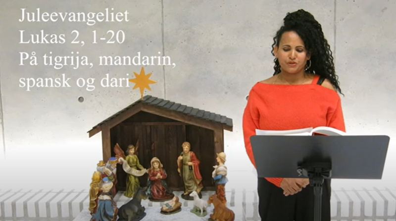 Juleevangeliet opplest på ulike dialekter og ulike språk