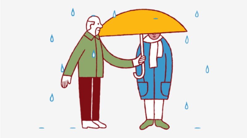 Illustrasjonene til kampanjen "Førstehjelp ved sorg" er laget av Stina Löfgren.