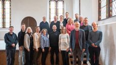 Domkantorkollegiet møtte kirkerådets leder Harald Hegstad og seniorrådgiver i Kirkerådet Mathias Gillebo til en prat i Korskirken denne uken.