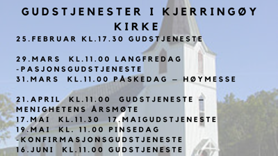 Gudstjenester i Kjerringøy Kirke våren 2024