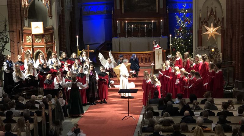 Bilde fra julaftensgudstjenesten kl. 16.15 i Bragernes kirke