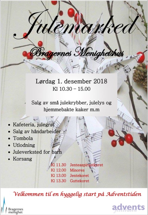 Plakat Bragernes menighets julemarked