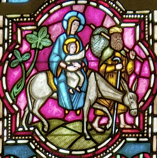detail of stained glass windows