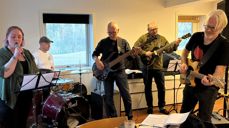 Bandet i aksjon.