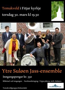 Plakat for temkaveld med Ytre Suløen Jass-ensemble