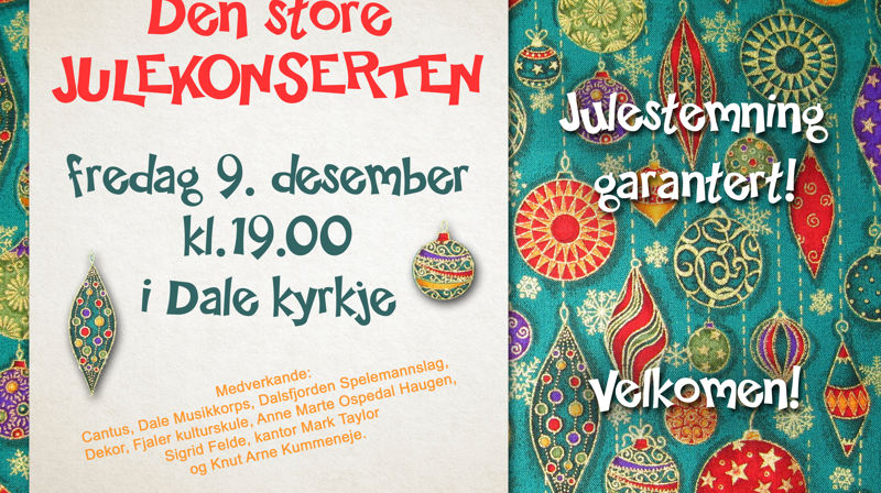 Den store julekonserten i Dale kyrkje