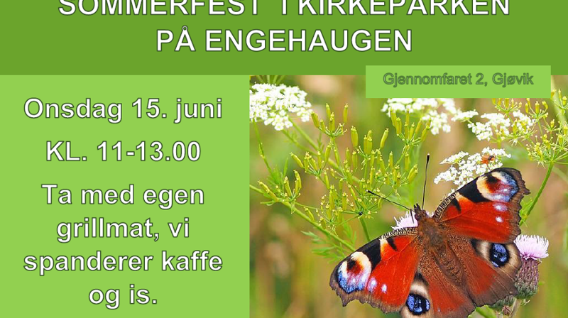 Sommerfest i kirkeparken 15. juni kl 11.00-13.00