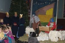 Eit glimt frå julespelet om den gong Jesus vart fødd