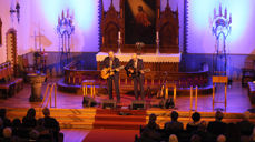 Ole Paus og Jonas Fjeld i Vår Frelser kirke. Foto: Eva Birkeland