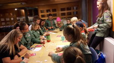 Bingo var populært på JOTA - JOTI. Foto: Oddveig Bergsager