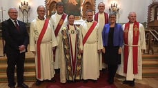 F.v.: Ola Myklatun, Arve Dalby, Asbjørn Finnbakk, Anne Lise Ådnøy, Jon Erik Strand, Rune S. Engedal, Inger-Mette Brommeland og Sigve H. Clementsen. Foto: Privat